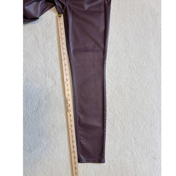 NWT White House Black Market HR Skinny-Coated Curve Hugging Jeans Burgundy SZ 8 - Picture 12 of 13